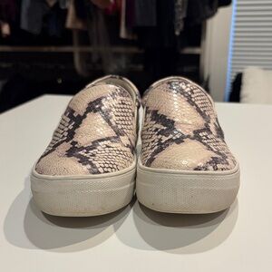 Steve Madden Women's Slip-On Sneakers in Blush Snake Print